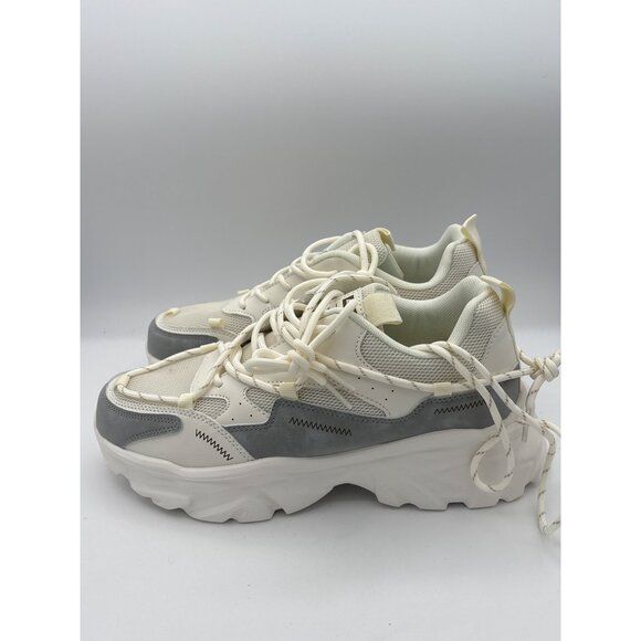 Women’s Addengjue Size 9 White Platform Sneakers - Picture 4 of 6